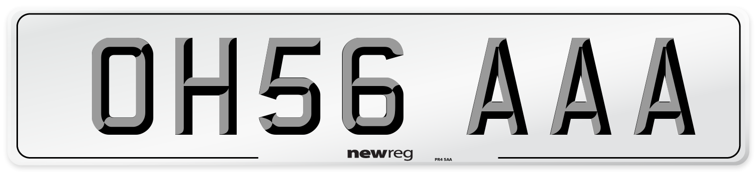 OH56 AAA Number Plate from New Reg